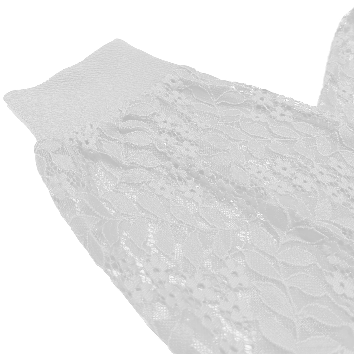 Lace Sleeved Cross V-Neck Belted Curve Hugging Dress