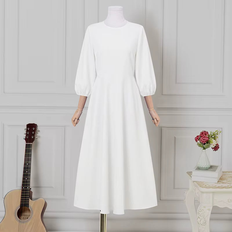 Summer Maxi Dress with 3/4 Length Sleeve